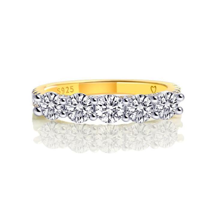 Amélie – Anillo de diamante delicado con adornos de corona.