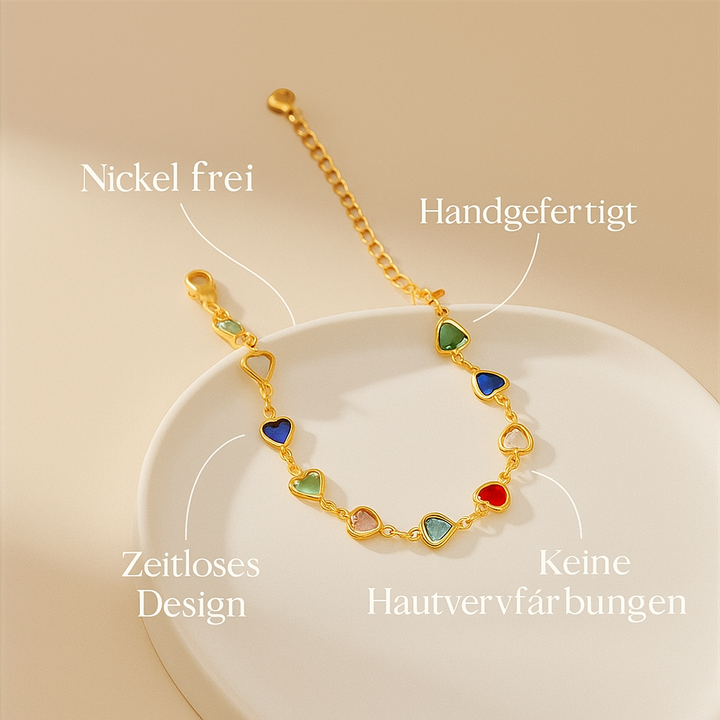 Pulsera única en forma de corazón