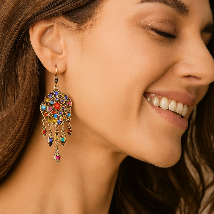 Beatrix – Pendientes coloridos con encanto bohemio.