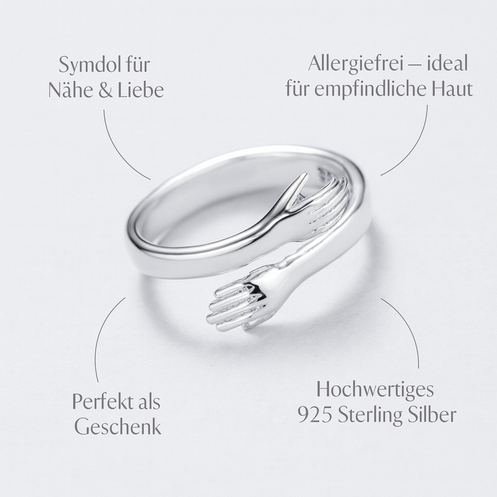 Petra - Anillo ajustable de plata Cuddle