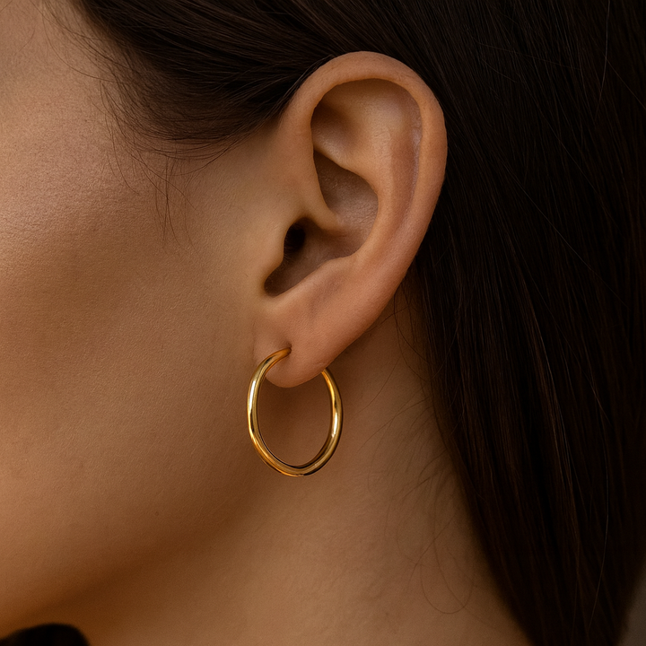 Lívia - Pendientes grandes dorados