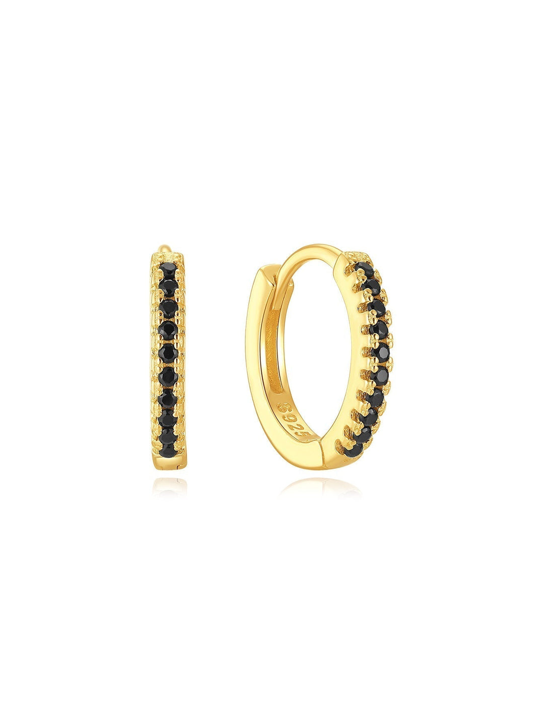 Theresia – Pendientes dorados con suave curvatura.