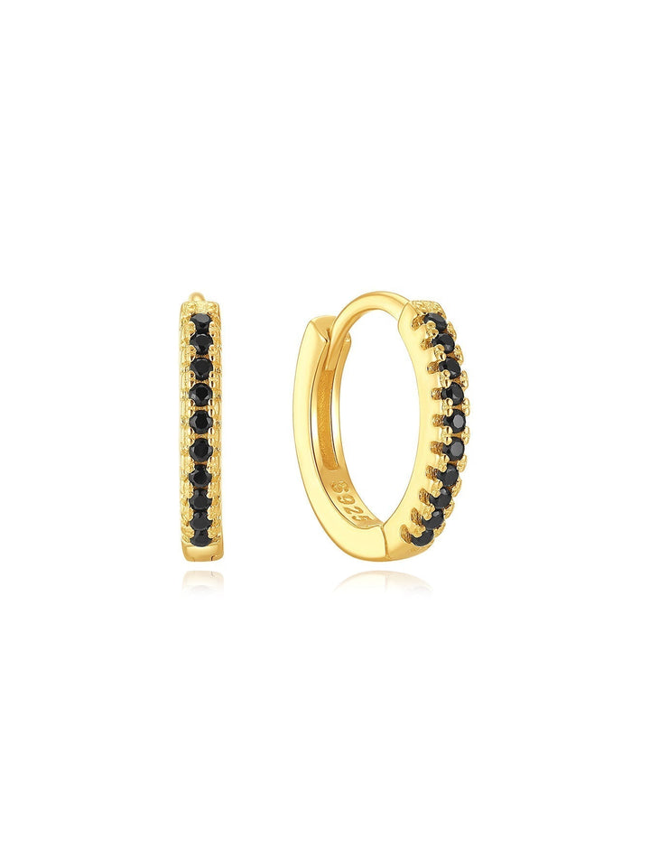 Theresia – Pendientes dorados con suave curvatura.