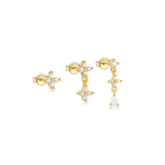 Anika – Pendientes dorados con un movimiento sutil.