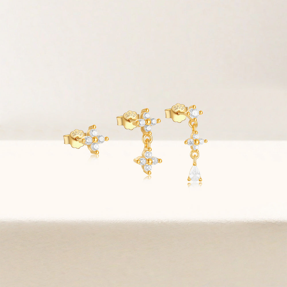 Anika – Pendientes dorados con un movimiento sutil.