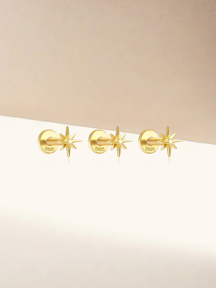 Kateřina – Pendientes de oro con suave curvatura.