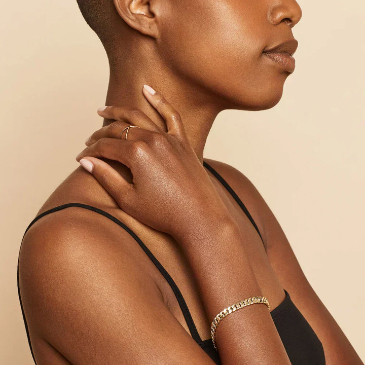 Pulsera cubana de estatus | Oro