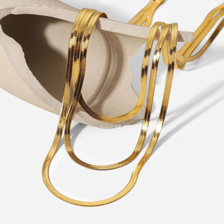 Sofie – Collar de múltiples capas de oro fino.