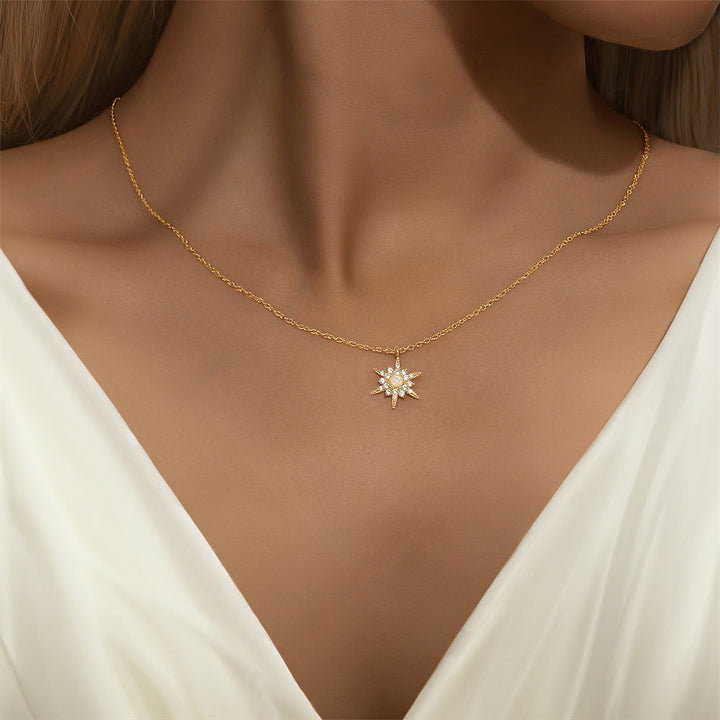 Amálie – Collar de plata delicado con colgante redondo.