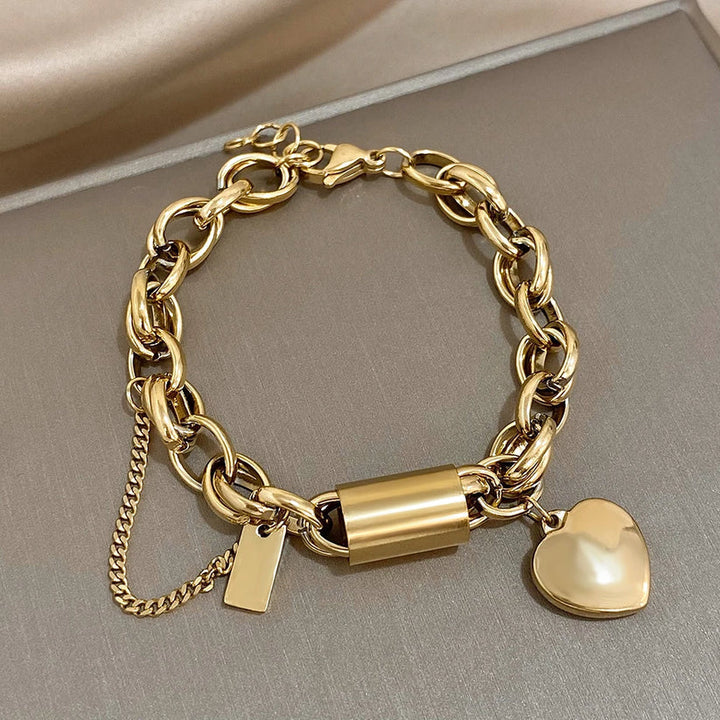 Pulsera Chunky Herzstück | Oro