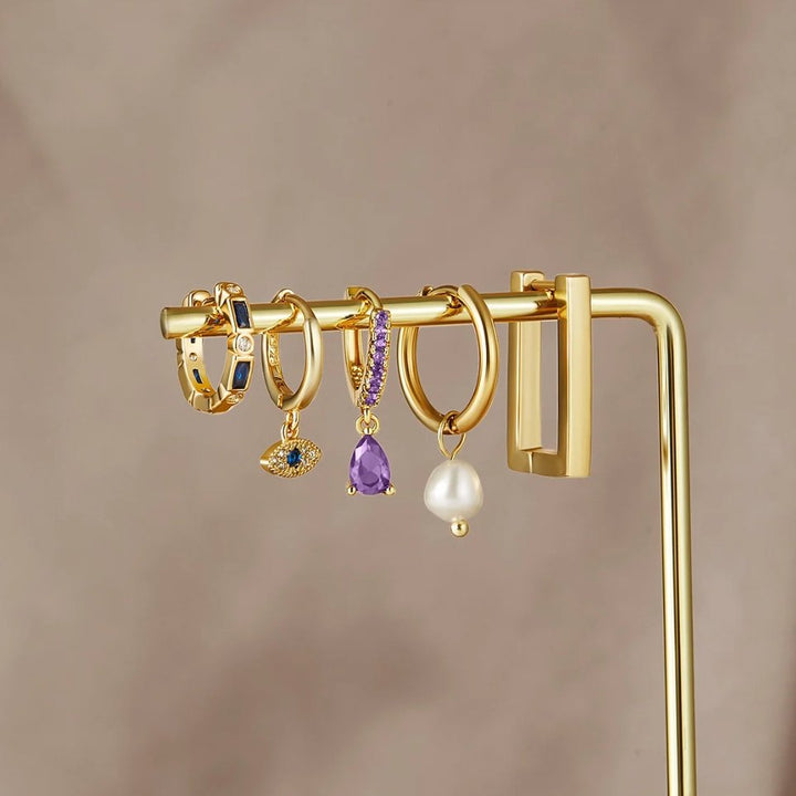 Luana – Pendientes de oro con perla delicada.