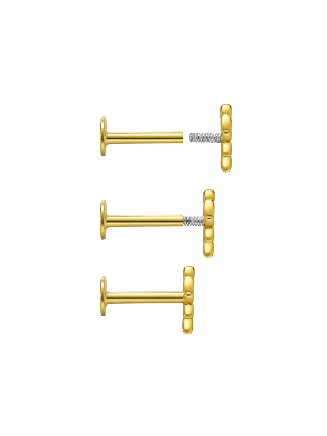 Kateřina – Pendientes de oro con suave curvatura.