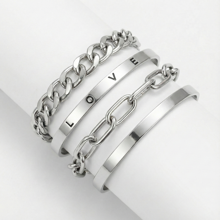 Conjuntos de pulsera Elan Mercer | Oro blanco