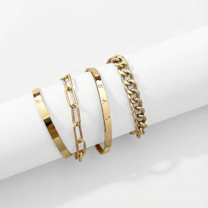 Conjuntos de pulsera Elan Mercer | Oro blanco
