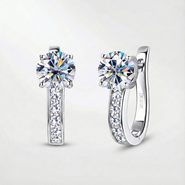 Pendientes Huggie de Moissanita Kanal