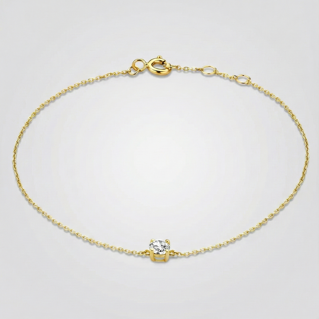 Pulsera Klára con piedra de moissanita