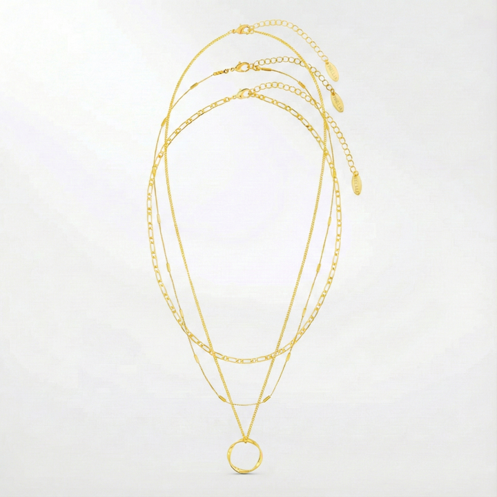 Collar abierto de tres hileras