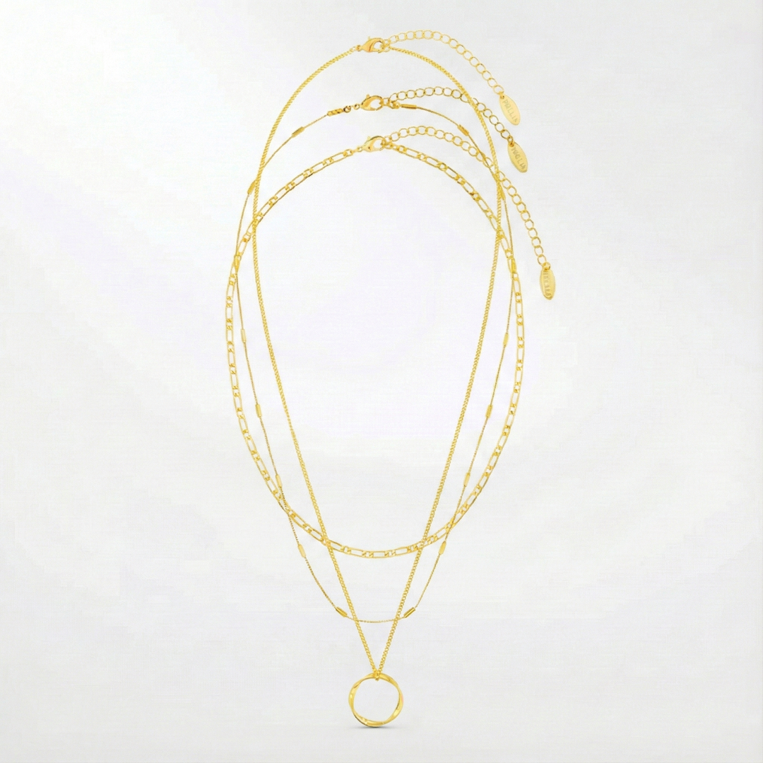 Collar abierto de tres hileras