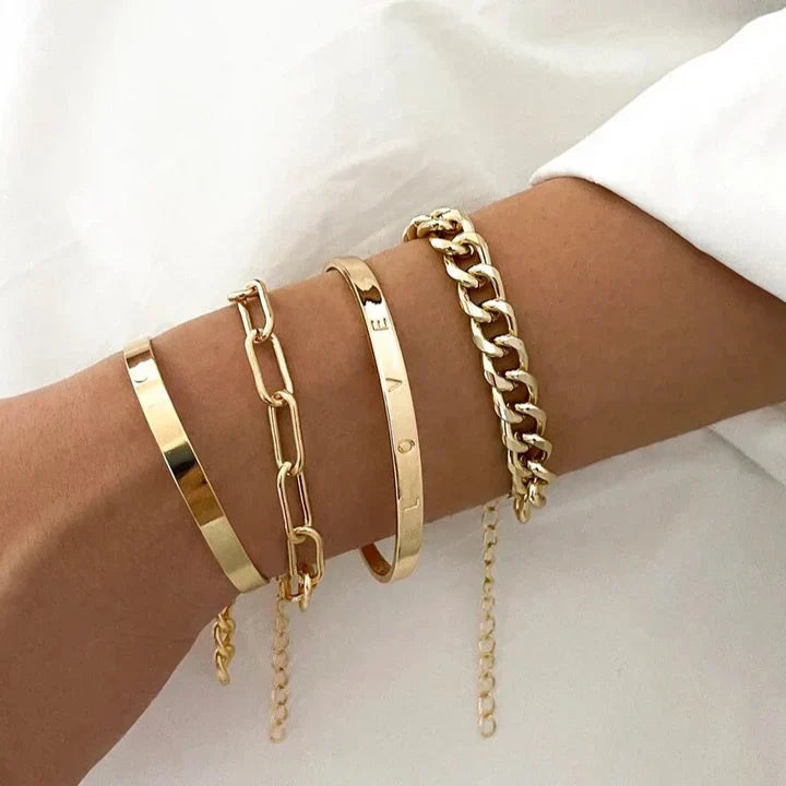 Conjuntos de pulsera Elan Mercer | Oro blanco