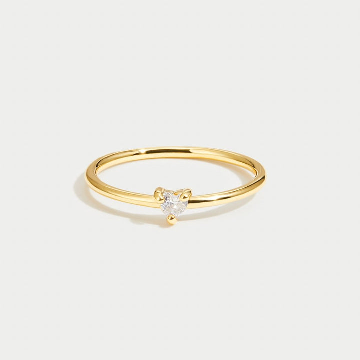 Leonie – Anillo de oro simple con superficie lisa.